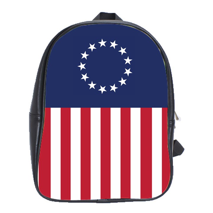 Betsy Ross flag USA America United States 1777 Thirteen Colonies vertical School Bag (Large)