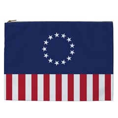 Betsy Ross Flag Usa America United States 1777 Thirteen Colonies Vertical Cosmetic Bag (xxl) by snek