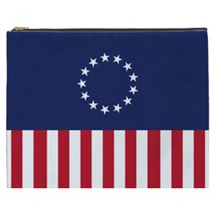 Betsy Ross Flag Usa America United States 1777 Thirteen Colonies Vertical Cosmetic Bag (xxxl) by snek