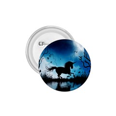 Wonderful Unicorn Silhouette In The Night 1 75  Buttons by FantasyWorld7