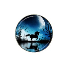 Wonderful Unicorn Silhouette In The Night Hat Clip Ball Marker by FantasyWorld7