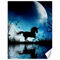 Wonderful Unicorn Silhouette In The Night Canvas 12  X 16  by FantasyWorld7