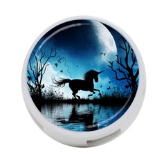 Wonderful Unicorn Silhouette In The Night 4-port Usb Hub (two Sides) by FantasyWorld7