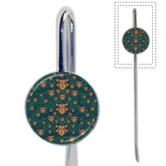 Hearts And Sun Flowers In Decorative Happy Harmony Book Mark