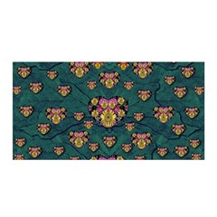 Hearts And Sun Flowers In Decorative Happy Harmony Satin Wrap