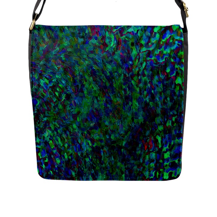 Essence of a Peacock Flap Closure Messenger Bag (L)