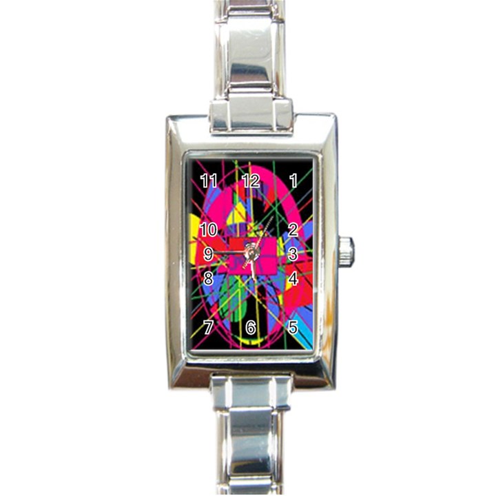 Club Fitstyle Fitness by Traci K Rectangle Italian Charm Watch