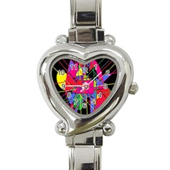 Club Fitstyle Fitness By Traci K Heart Italian Charm Watch by tracikcollection