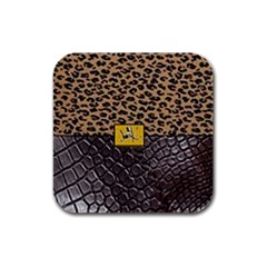 Cougar By Traci K Rubber Square Coaster (4 Pack) 