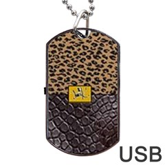 Cougar By Traci K Dog Tag Usb Flash (two Sides)