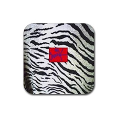 Striped By Traci K Rubber Coaster (square)  by tracikcollection