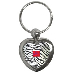 Striped By Traci K Key Chain (heart) by tracikcollection