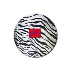 Striped By Traci K Rubber Coaster (round)  by tracikcollection