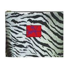 Striped By Traci K Cosmetic Bag (xl) by tracikcollection