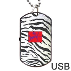 Striped By Traci K Dog Tag Usb Flash (one Side) by tracikcollection