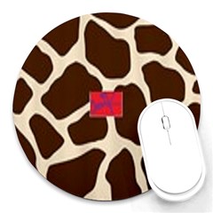 Giraffe By Traci K Round Mousepads by tracikcollection