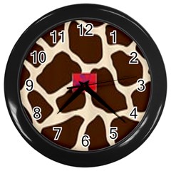 Giraffe By Traci K Wall Clock (black) by tracikcollection