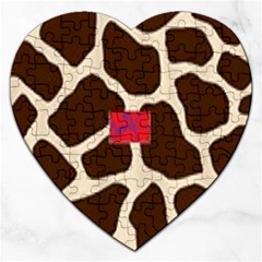 Giraffe By Traci K Jigsaw Puzzle (heart) by tracikcollection