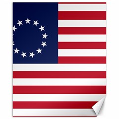 Betsy Ross Flag Usa America United States 1776 1777 Thirteen Colonies Maga Canvas 16  X 20  by snek