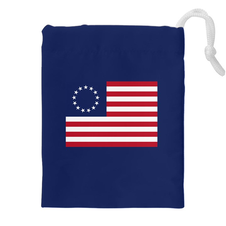 Betsy Ross flag USA America United States 1777 Thirteen Colonies MAGA  Drawstring Pouch (4XL)