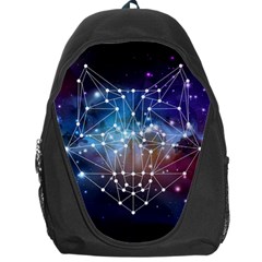 Outer Space Polygonal Fox Backpack Bag by trulycreative