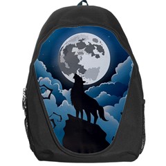 Wolf Howling Backpack Bag by trulycreative