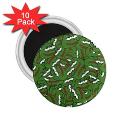 Pepe The Frog Face Pattern Green Kekistan Meme 2 25  Magnets (10 Pack)  by snek