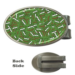 Pepe The Frog Face Pattern Green Kekistan Meme Money Clips (oval)  by snek