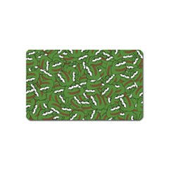 Pepe The Frog Face Pattern Green Kekistan Meme Magnet (name Card) by snek