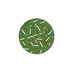 Pepe The Frog Face Pattern Green Kekistan Meme Golf Ball Marker by snek