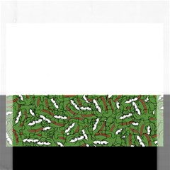 Pepe The Frog Face Pattern Green Kekistan Meme Rectangular Jigsaw Puzzl by snek