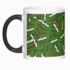 Pepe The Frog Face Pattern Green Kekistan Meme Morph Mugs by snek