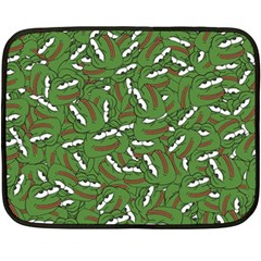 Pepe The Frog Face Pattern Green Kekistan Meme Double Sided Fleece Blanket (mini)  by snek