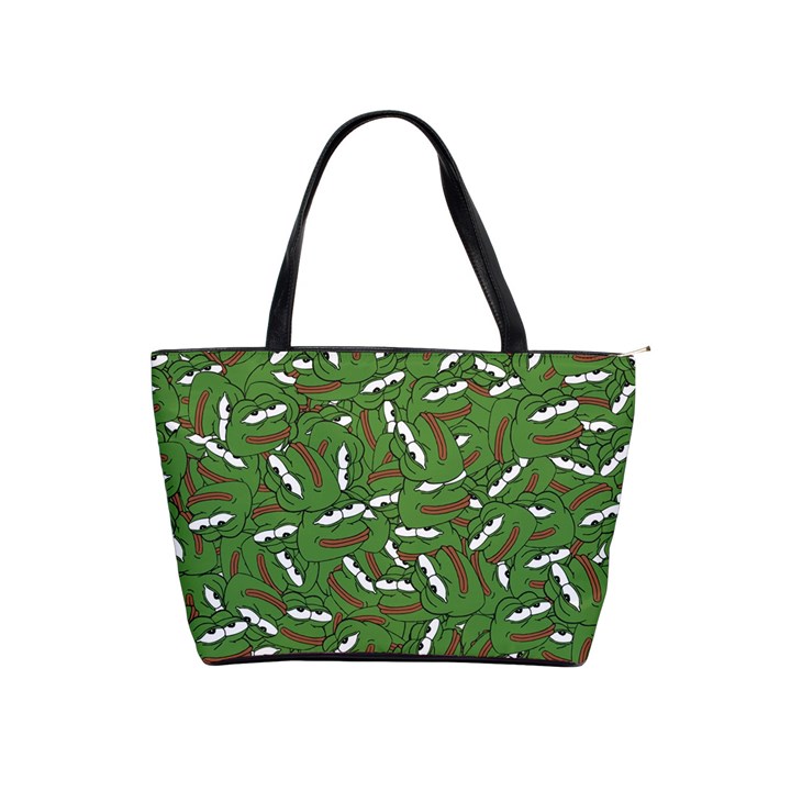 Pepe the Frog Face pattern Green Kekistan meme Classic Shoulder Handbag