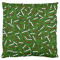 Pepe The Frog Face Pattern Green Kekistan Meme Large Flano Cushion Case (one Side) by snek