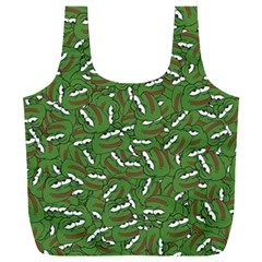 Pepe The Frog Face Pattern Green Kekistan Meme Full Print Recycle Bag (xxxl) by snek