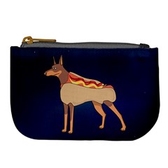 Funny Doberman Hot Dog Large Coin Purse