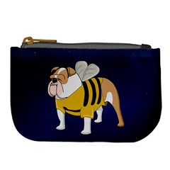 Funny Honey Bee Bulldog Large Coin Purse