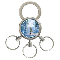 Cute Fairy With Dove 3-ring Key Chain by FantasyWorld7