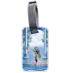 Cute Fairy With Dove Luggage Tag (two Sides) by FantasyWorld7