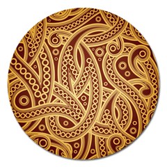 Fine Pattern Magnet 5  (round) by Sobalvarro