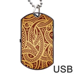 Fine Pattern Dog Tag Usb Flash (two Sides) by Sobalvarro