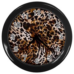 Cheetah By Traci K Wall Clock (black) by tracikcollection