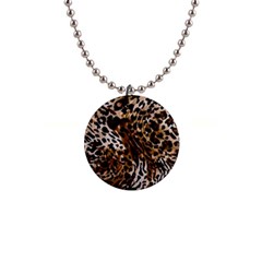 Cheetah By Traci K 1  Button Necklace by tracikcollection