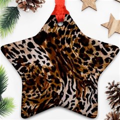 Cheetah By Traci K Star Ornament (two Sides) by tracikcollection