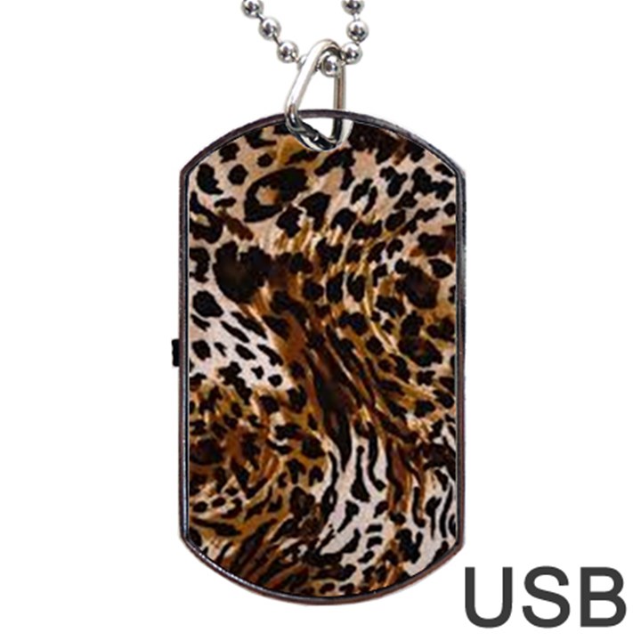 Cheetah by Traci K Dog Tag USB Flash (One Side)