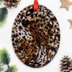 Cheetah By Traci K Ornament (oval Filigree) by tracikcollection