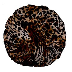 Cheetah By Traci K Large 18  Premium Flano Round Cushions by tracikcollection