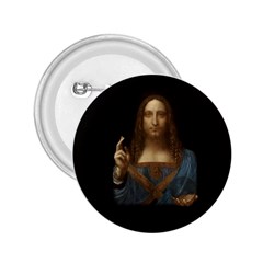 Salvator Mundi Leonardo Davindi 1500 Jesus Christ Savior Of The World Original Paint Most Expensive In The World 2 25  Buttons by snek