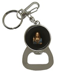 Salvator Mundi Leonardo Davindi 1500 Jesus Christ Savior Of The World Original Paint Most Expensive In The World Bottle Opener Key Chain by snek